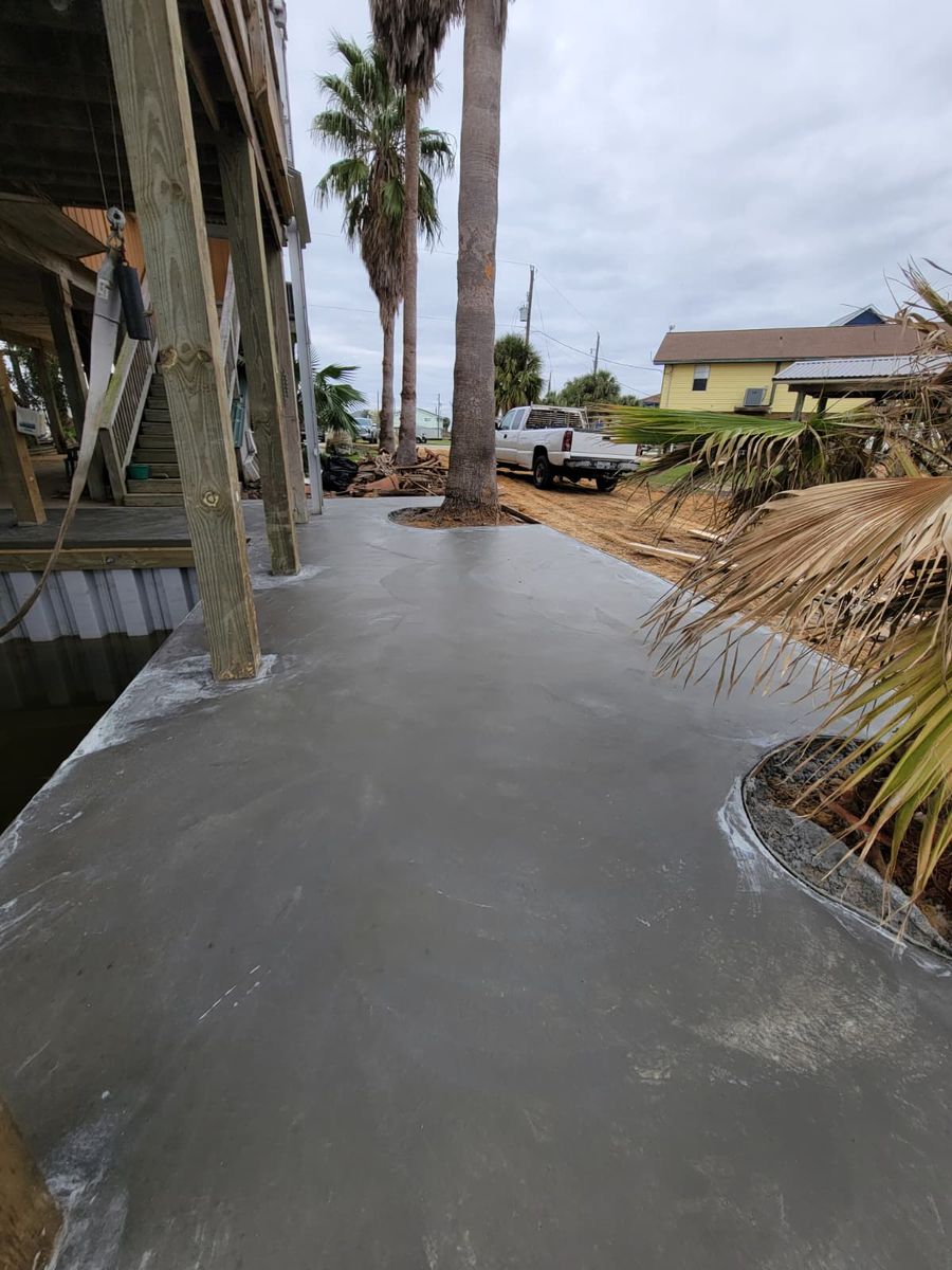 Concrete patio