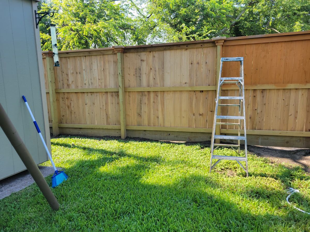 New wood fence